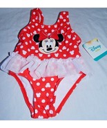 Girls Swimsuit Minnie Mouse Disney Baby size 3/6 9 12 Months 1 pc Bathin... - £13.42 GBP