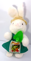 Bunny Rabbit Plush Stuffed Animal Gardener Toy 18&quot; Commonwealth Vintage White - £12.31 GBP