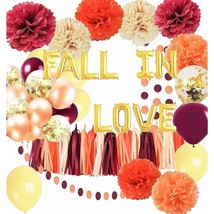 Fall Bachelorette Party Decorations Burgundy Orange/Thanksgiving O Fall Bridal S - £21.03 GBP