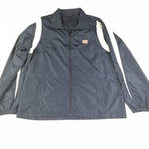 Mens Sports Illustrated Jacket Coat Blue White Striped Size Large L Windbreaker - £7.87 GBP