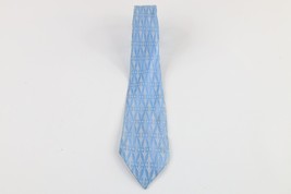 Vintage 50s Rockabilly Distressed Brocade Geometric Neck Tie Dress Tie B... - $22.23