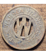 1937 Warren, Ohio OH The Warren Transp. Co. One Half Fare Transit Token - $11.29