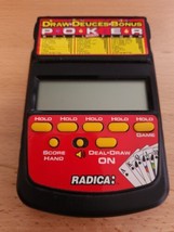 Radica Draw-Deuces-Bonus Poker Electronic Hand Held Game Model 2801 - £6.35 GBP
