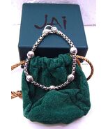 John Hardy JAI Sukhothai Hammered Bead Box Chain Bracelet 3.7mm - XS NIB - $224.00