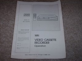 Vintage 80s Sears Roebuck Video Cassette Recorder VCR Owners Manual 580.... - $19.99