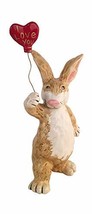 Bunny Rabbit 20376 Holding I Love You Balloon Ceramic Figurine 8&quot; H - £23.64 GBP
