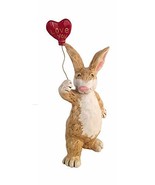 Bunny Rabbit 20376 Holding I Love You Balloon Ceramic Figurine 8&quot; H - $40.60 CAD