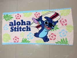 Disney Lilo Stitch Aloha Surf Towel soft touch. Very RARE limited collection NEW - £27.53 GBP