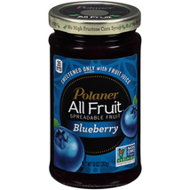 Polaner BLUEBERRY All Fruit Spreadable Fruit 10 oz Jam Juice NO GMO - $9.89