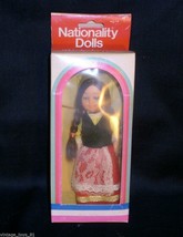Vintage Nationality Doll With Sleeping Eyes In Box Italy Girl Old Brown In Box - £7.43 GBP