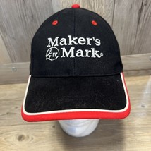 Makers Mark Genuine Quality Cap Hat Black &amp; Red White Lettering Adjustable - £11.24 GBP