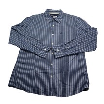 American Eagle Shirt Mens Large L Blue Striped Long Sleeve Button Up Casual - £14.88 GBP