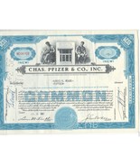 Chas. Pfizer and Co.,Inc. Stock Certificate 1951 Blue with 4-Tax Stamps ... - £10.83 GBP