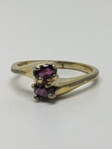 14k Gold Electroplated GE ESPO Amethyst Ring Size 6.5 - £11.96 GBP