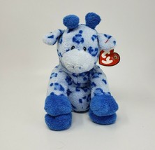 Ty Pluffies 2006 Baby Blue Tiptop Giraffe W/ Sewn Eyes Stuffed Animal Plush Tag - £72.12 GBP