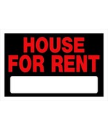 HOUSE FOR RENT Sign 8&quot;x12&quot; Red Black signage board Home Apartment Hillma... - €18,20 EUR