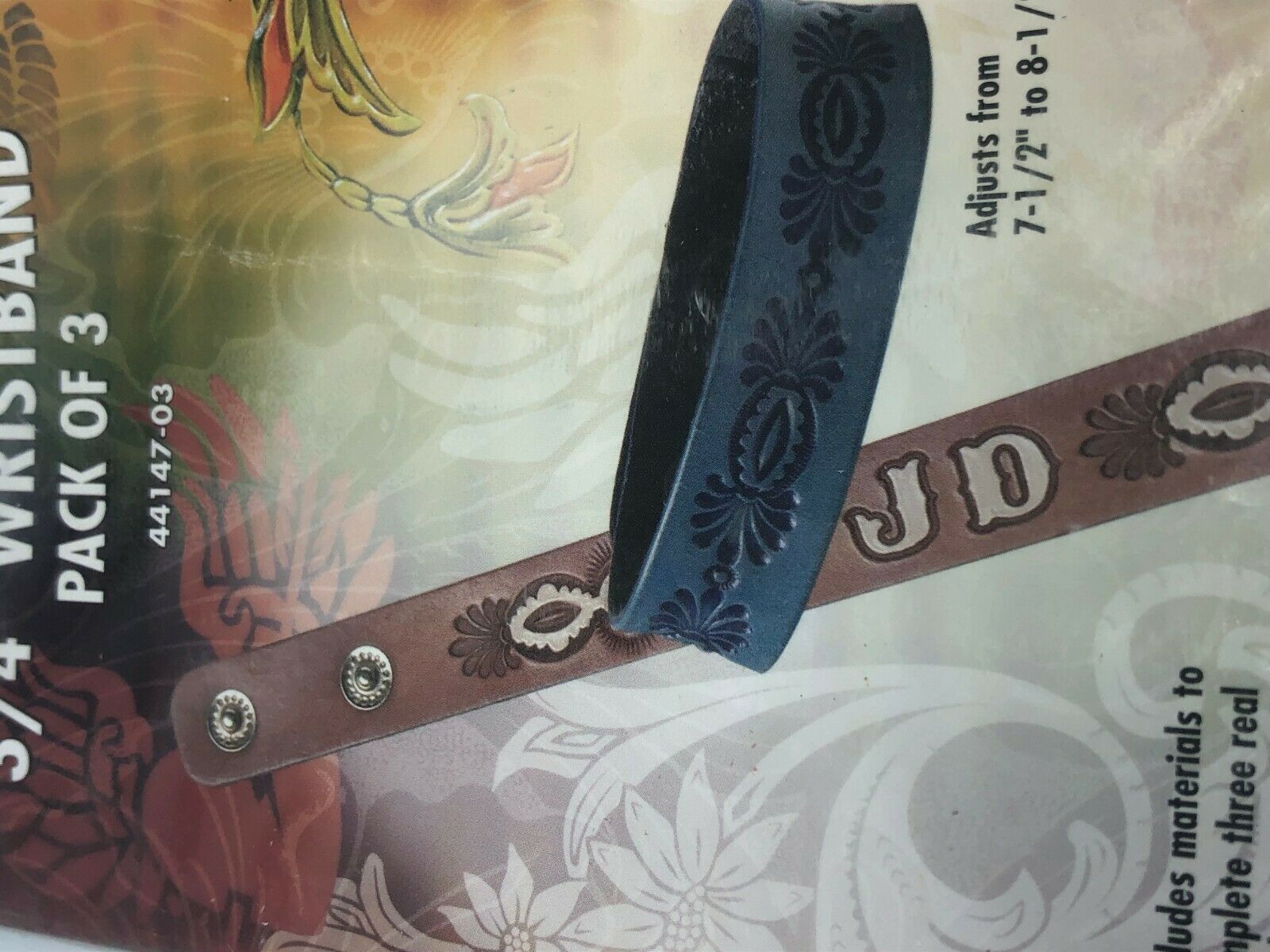 Pre-cut Leather wrist Band  3/4 &quot; to 1-1/4&quot; DIY kits for beginners inter... - $5.91+