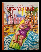 COVER ONLY The New Yorker January 11 1993 Tidal Waves by Red Grooms - £8.51 GBP