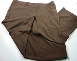 Lane Bryant Brown Polyester Blend Wide Leg Dress Pants 9 Tall - $24.74