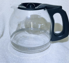 MR. Coffee 12 Cup Glass Replacement Pot Carafe Black Handle &amp; Lid - £16.94 GBP