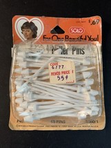 Solo Unbreakable Hair Roller Pins Ex Long 48 Pins #5360 Vtg 1968 - $11.40