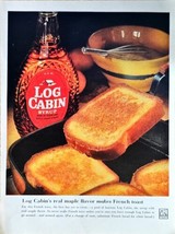 LOG CABIN SYRUP - Breakfast - Maple Flavor French Toast -1961 Vintage Pr... - $10.34