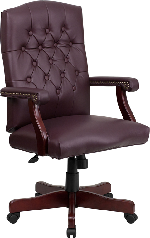 Burgundy High Back Chair 801L-LF0019-BY-LEA-GG