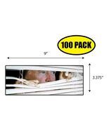 100 PACK 3.37"x 9" BIDEN THROUGH BLINDS Sticker Decal Gift MAGA Trump BS... - $84.15
