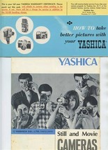 Yashica Still Movie Camera Brochures Take Better Pictures &amp; Warranty Cer... - $27.72