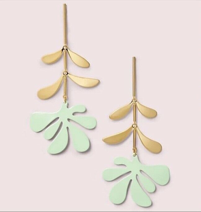 Kate Spade New York Earrings Linear Botanical Garden Green New $98 - £69.95 GBP