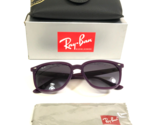 Ray-Ban Sunglasses RB4362 6571/8G Purple Square Frames with Gray Lenses - $108.89