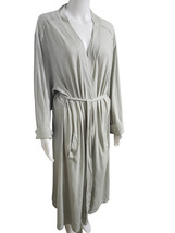 Eileen Fisher Women’s Garnet Hill Robe XL Gray Organic Cotton W/ Pockets  - $40.65