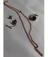 Vintage Avon group of jewelry collection Size 8 sterling and black onyx ... - £35.38 GBP