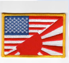 MILITARY AMERICAN JAPANESE FLAG EMBROIDERED PATCH - $39.99