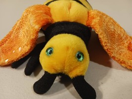 Ty Beanie Babies Buzzie the Black Yellow and Orange Bumble Bee With Green And Bl - £7.84 GBP