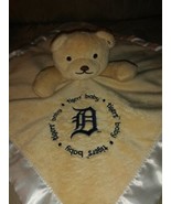 Detroit Tigers Baby Lovey Plush 13&quot;x13&quot; Infant Soother Security Blanket ... - £17.89 GBP
