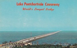 Lake Pontchartrain Causeway Bridge New Orleans Louisiana LA Postcard C37 - £2.39 GBP