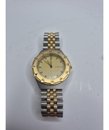 Tuscany Mens Watch Gold &amp; Silver Tone Band Gold Tone Dial NEW BATTERY RUNS - $619.25 MXN