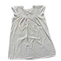 Earth Angels Light Lavender Short Sleeve Short Nightgown With Lace Trim - £11.07 GBP