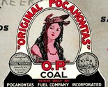 Vtg Ink Blotter Advertising Chicago IL Pocahontas O. P. Chatham Coal and... - £19.29 GBP