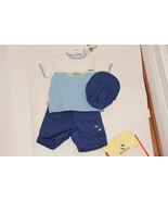 Absorba Infant Boy Whale 3P shorts Shirt hat outfit $42 - $14.92