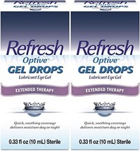 Refresh Optive Gel Drops Lubricant Eye Gel, 0.33 Fl Oz (Pack of 2) Sterile, Pack - £40.75 GBP