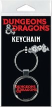 Dungeons &amp; Dragons Classic Name Logo Round Metal Key Chain NEW UNUSED - £3.92 GBP
