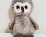 Fiesta Owl Very Soft Gray Cream Plush 16&quot; Limited Promo  A47424 - $8.90
