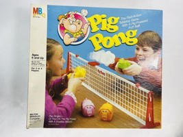 1986 PIG PONG Game Milton Bradley Looks Complete with Puff Balls - £39.32 GBP