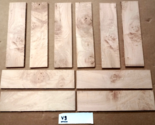 (10) THIN, KILN DRIED, SANDED FIGURED BURL WESTERN HARD MAPLE 12&quot; X 3&quot; X... - $39.55