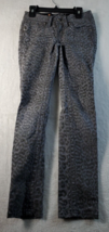 Miss Me Skinny Jeans Youth Size 10 Gray Leopard Print Cotton Pull On Belt Loops - £11.17 GBP