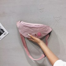 waist bag yellow mini Messenger bag Canvas Fanny Pack Fashion Street  bag Women  - £49.44 GBP