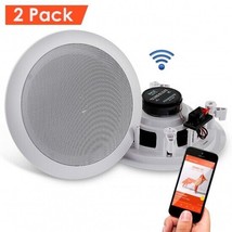 Dual 6.5 Bluetooth Ceiling, Wall Speakers, 2-Way Flush Mount Home Speake... - £107.06 GBP