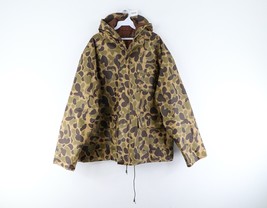 Vintage 80s Streetwear Mens Large Insulated Hooded Waterproof Camouflage Jacket - £69.58 GBP